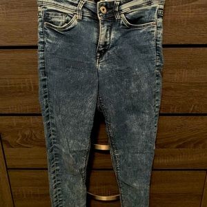 H&M dark blue super skinny jeans